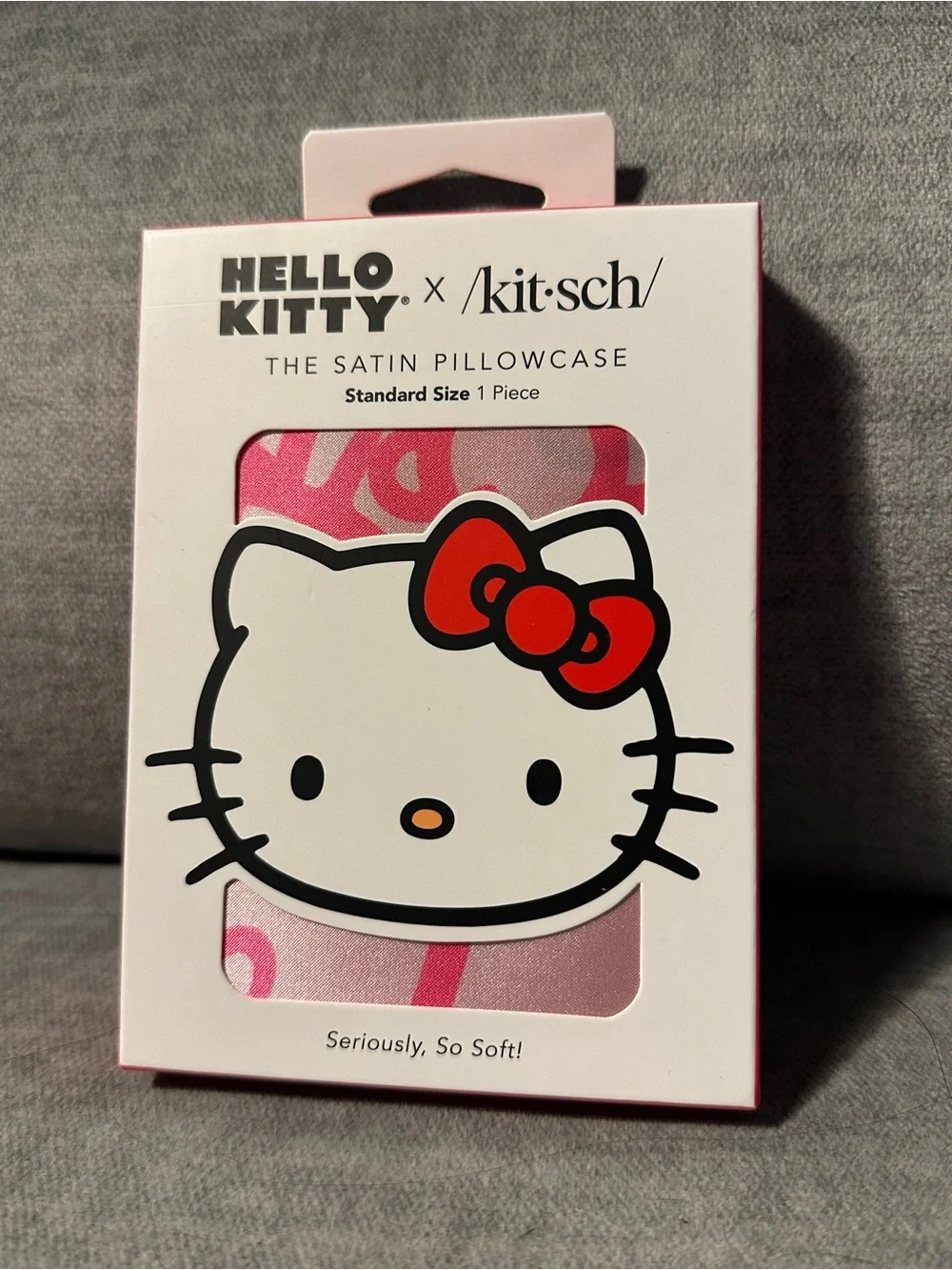 NIB KITSCH x Hello Kitty Pink Satin Standard size Pillowcase